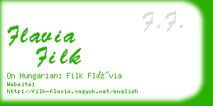 flavia filk business card